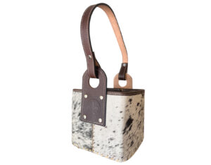 Canasta Matera Premium Cuero Pelo Vacuno