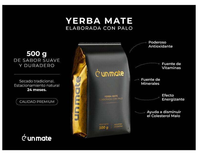 Funda Yerba mate Un Mate 500 grs - Imagen 2