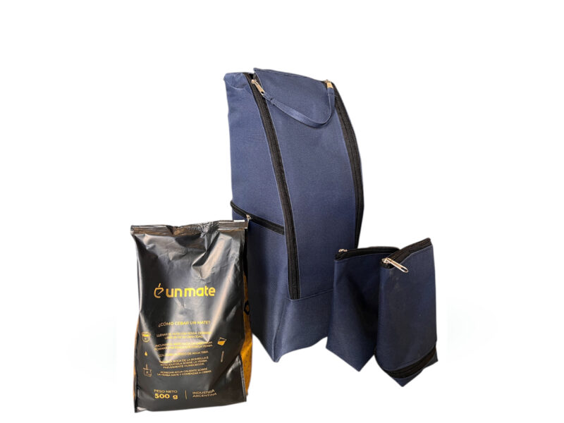 Porta termo ovalado New Age + yerbera/azucarera + yerba un mate 500 grs