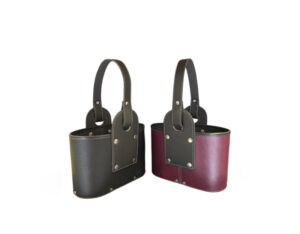 10 Canastas oval cuero sintetico