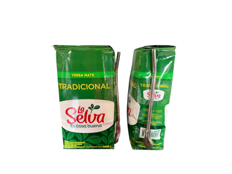 Yerba mate la selva Tradicional 500 grs + bombilla regalo