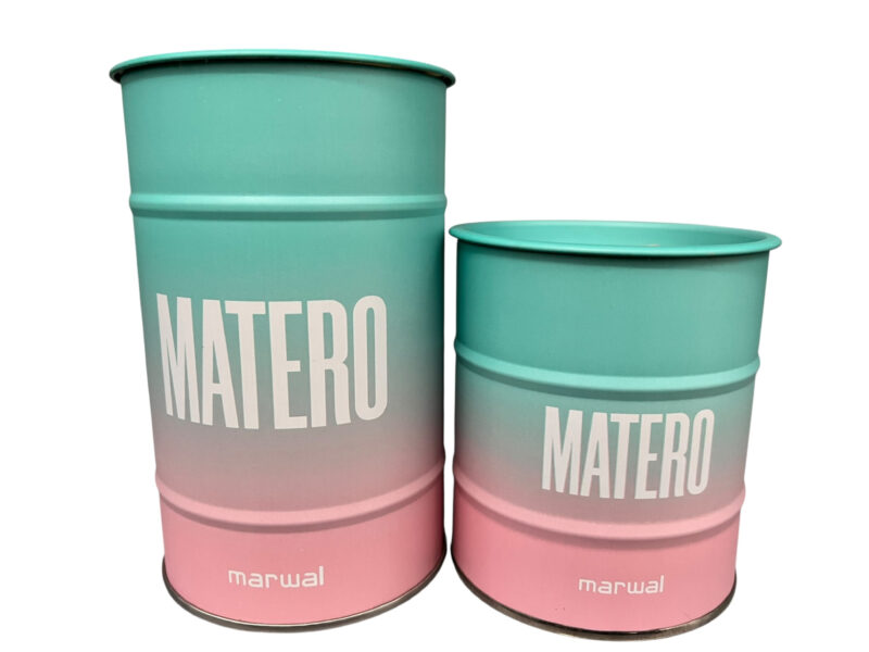 6 Juegos Latas Tambo Línea Matero Bicolor