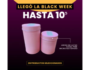 10% OFF Juego de latas total pink microtexturado
