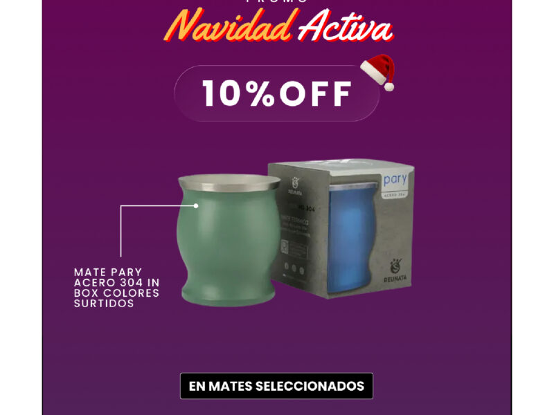 10% OFF Mate pary acero 304 in box