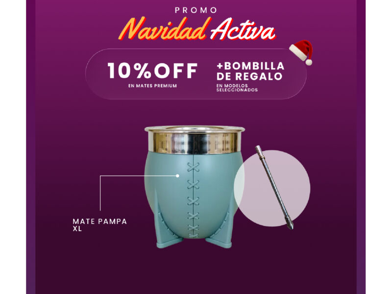 10% OFF Mate pampa XL + Bombilla de regalo
