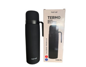 Termo acero media manija total black marwall