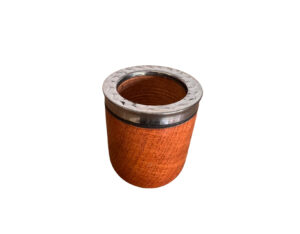 Mate barrilito virola acero cincelada