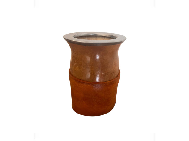 Mate criollo base cuero virola acero